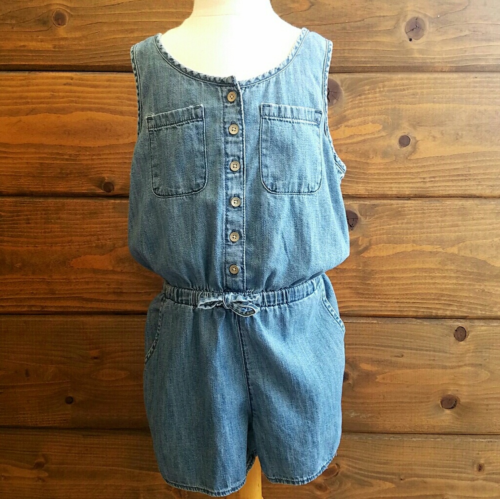 GAP KIDS Girls Denim Romper